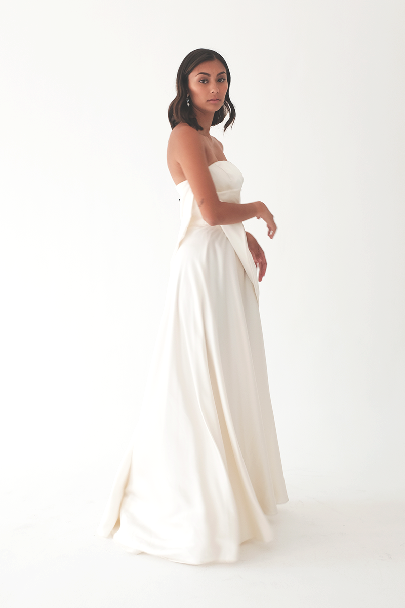 One Shoulder Silk Gown