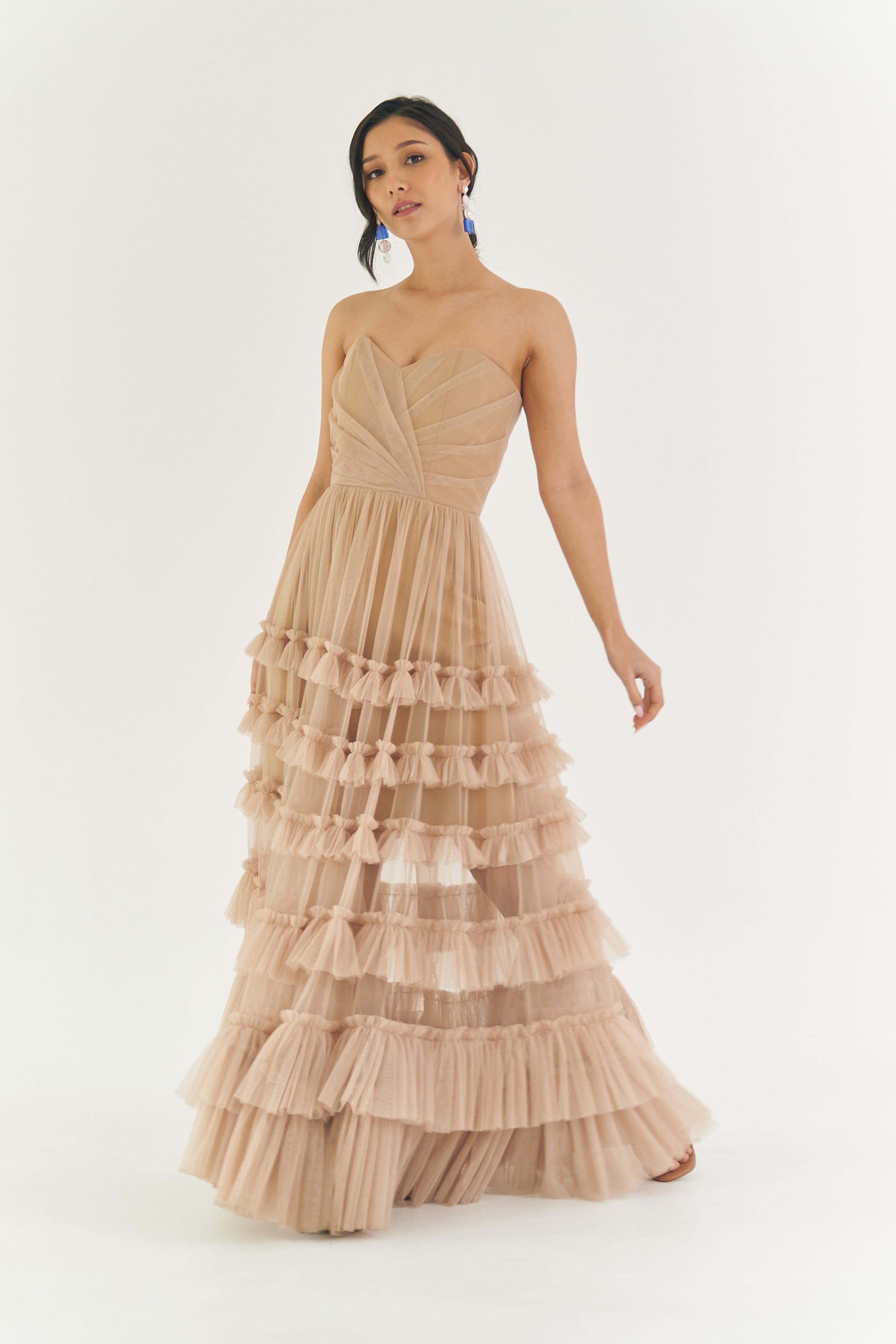 Nude Tulle Dress