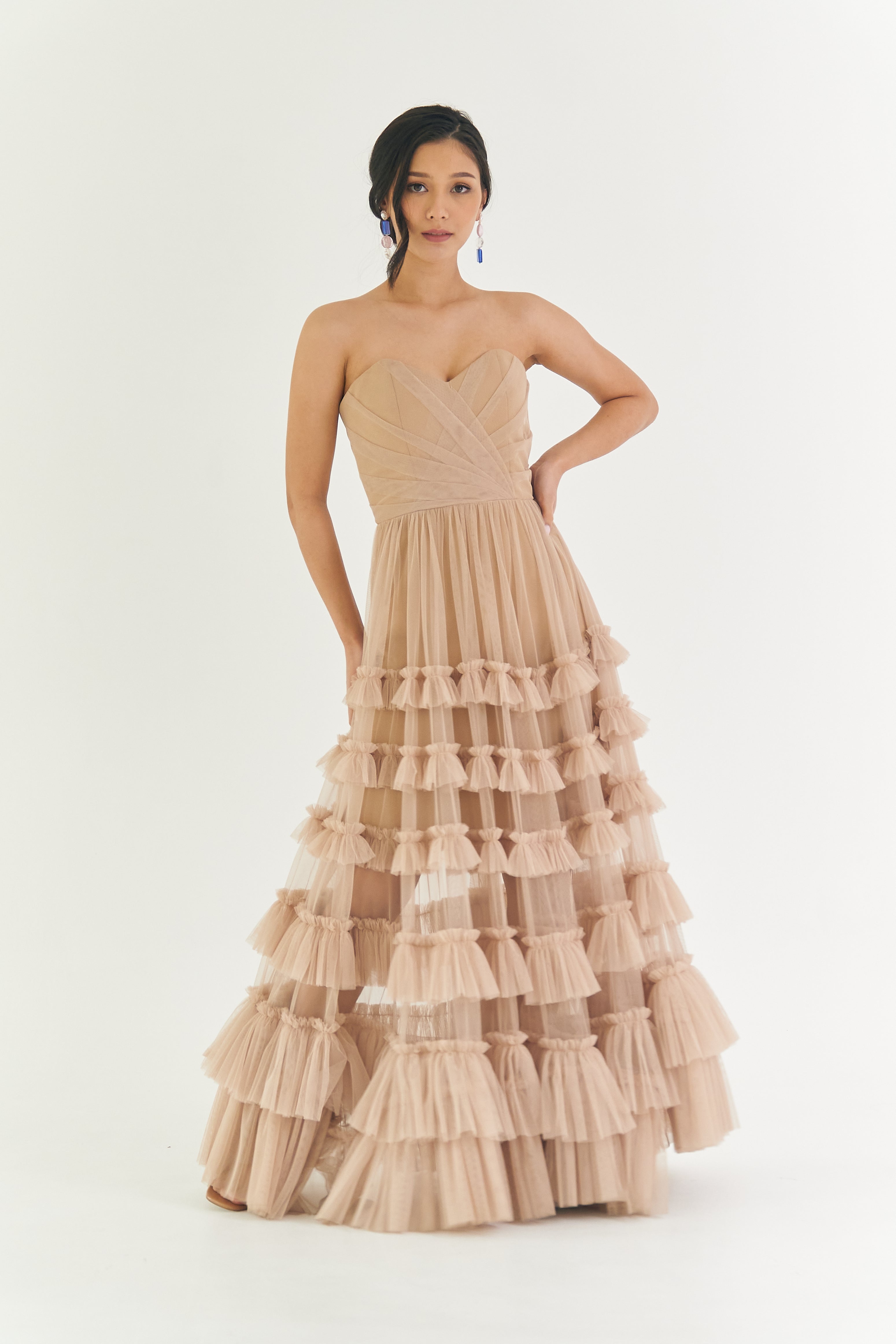 Nude Tulle Dress