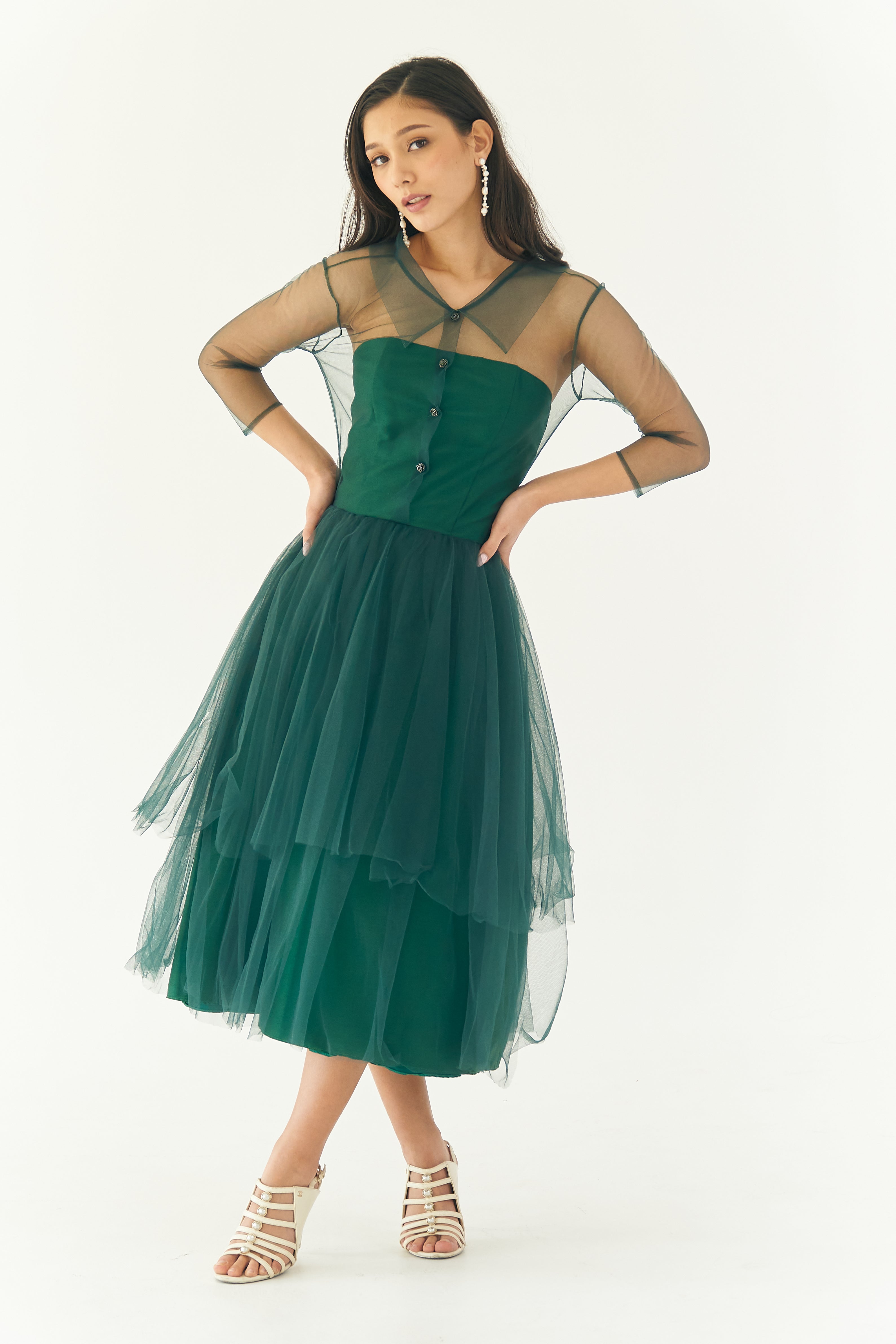 Green Tulle Dress