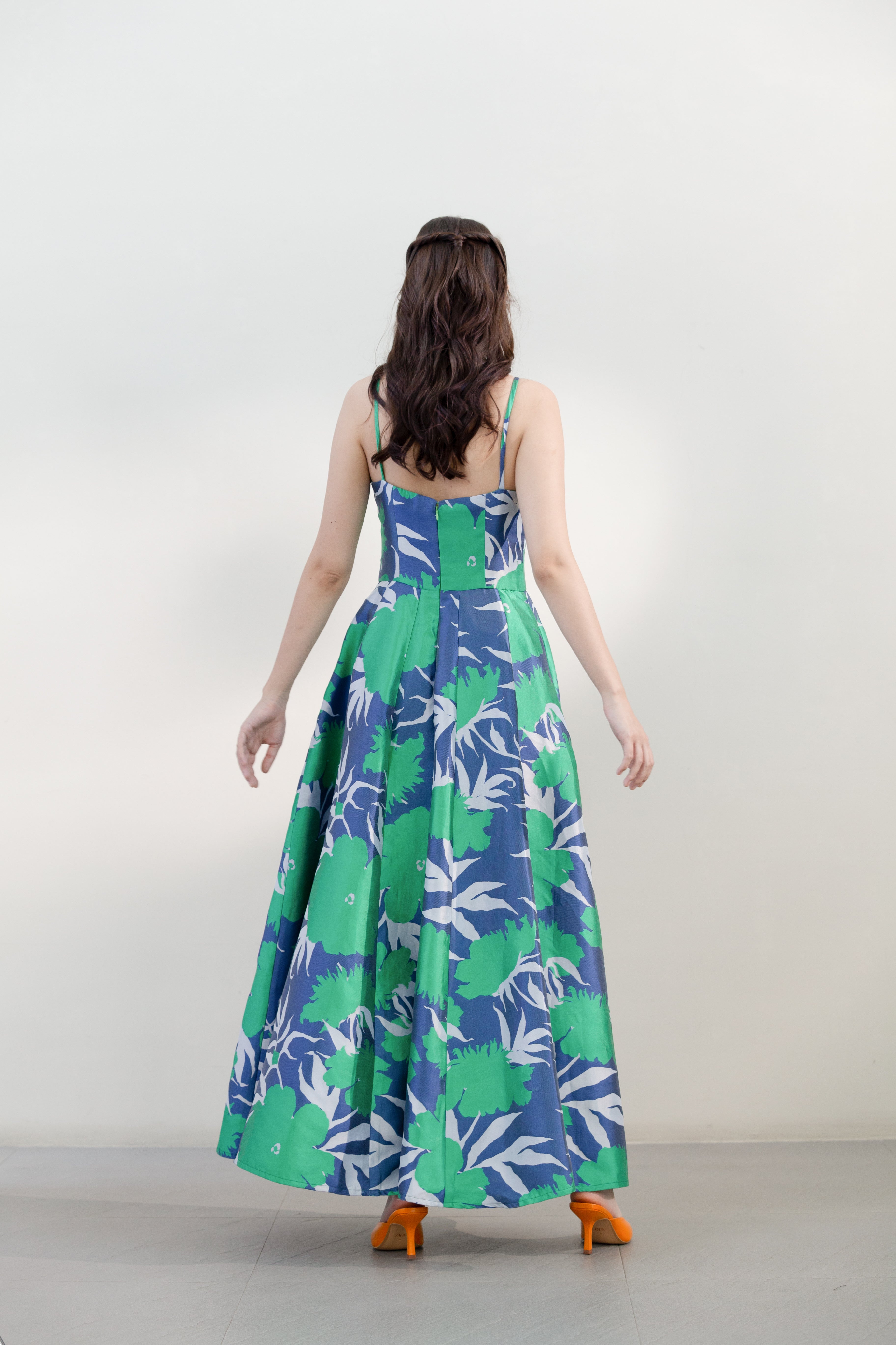 Silk Mikado Gown with Pockets