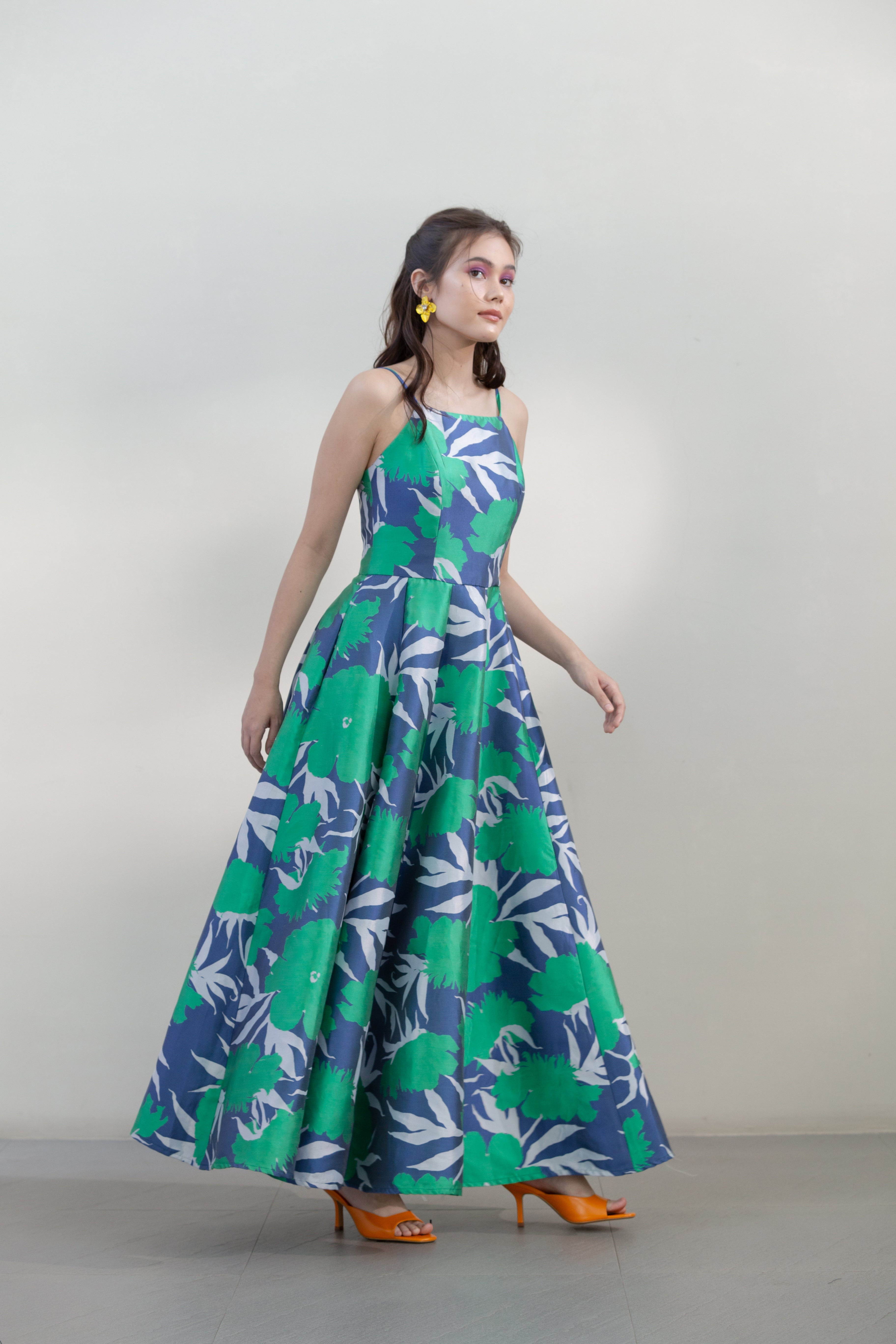 Silk Mikado Gown with Pockets