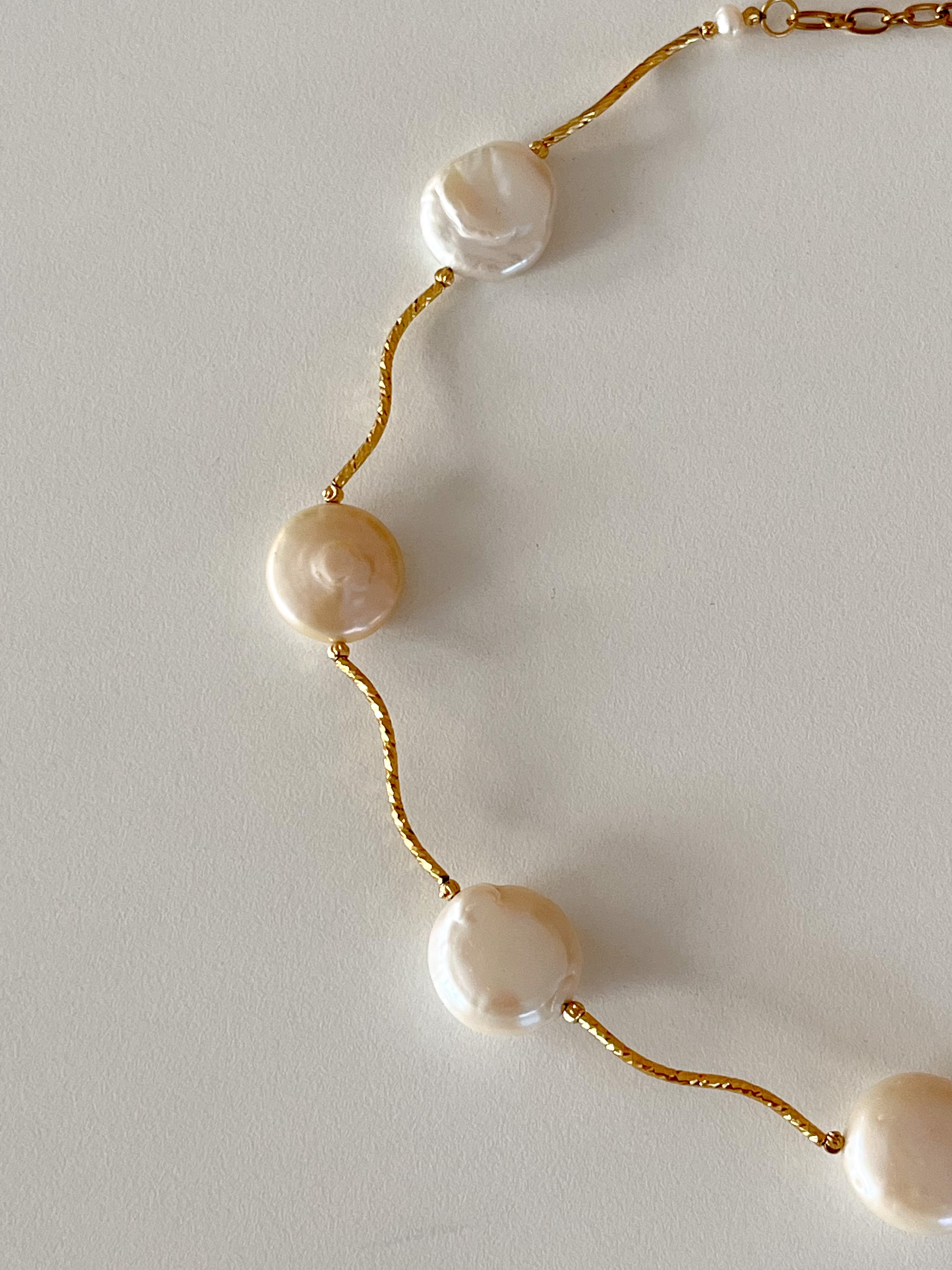 Squiggly Pearl Necklace